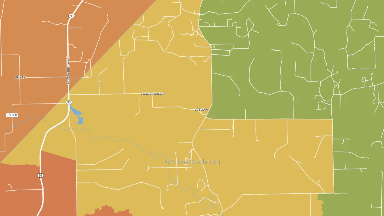 Stellar, TX Map of Assault Rates