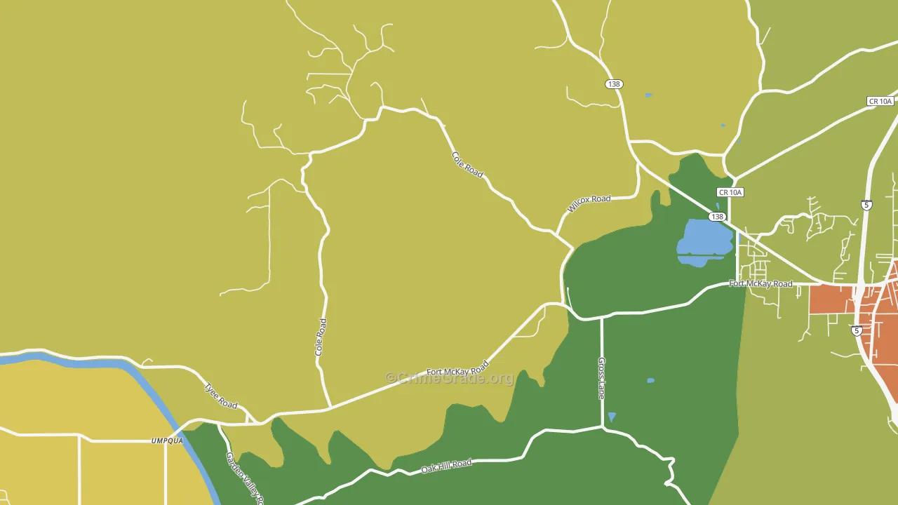 Stephens, OR Map of Assault Rates