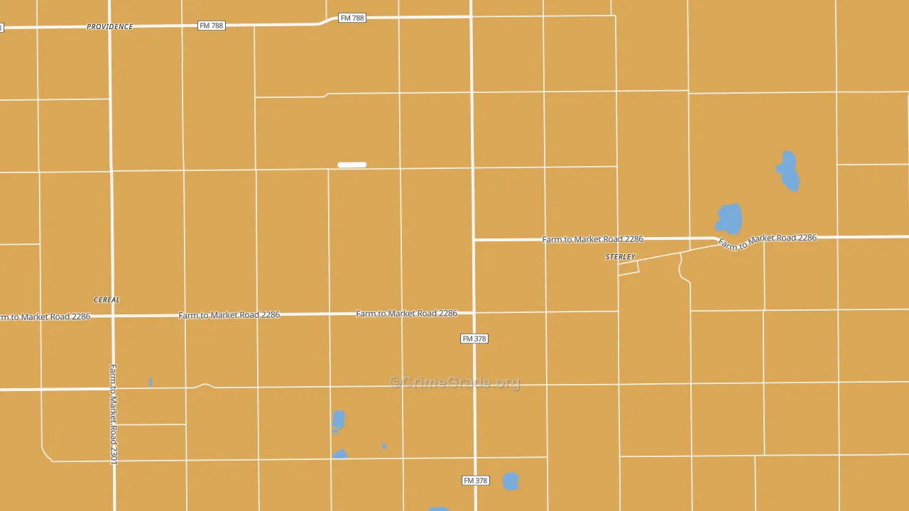 Sterley, TX Map of Assault Rates