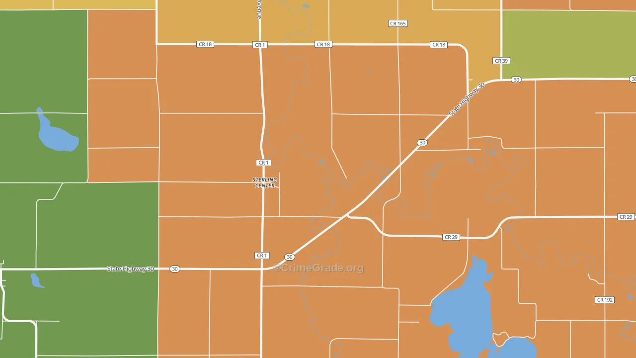 Sterling Center, MN Map of Assault Rates