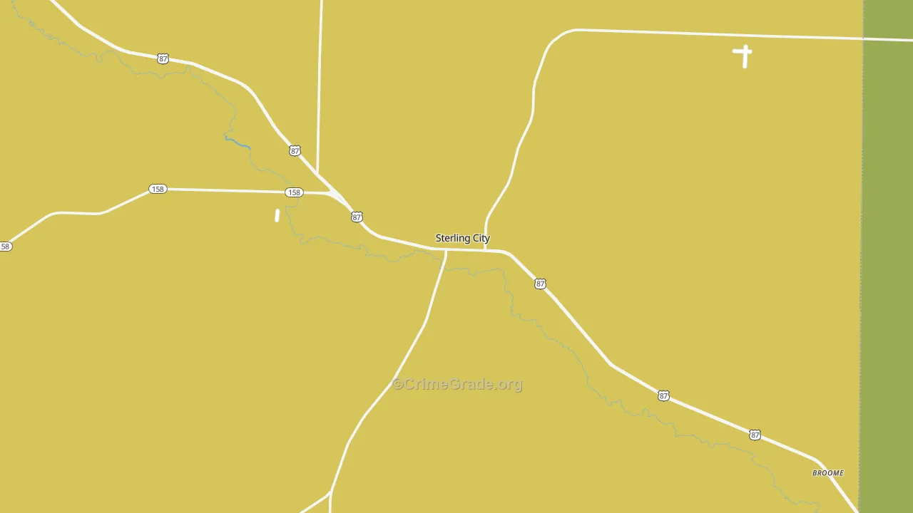 Sterling City, TX Map of Assault Rates