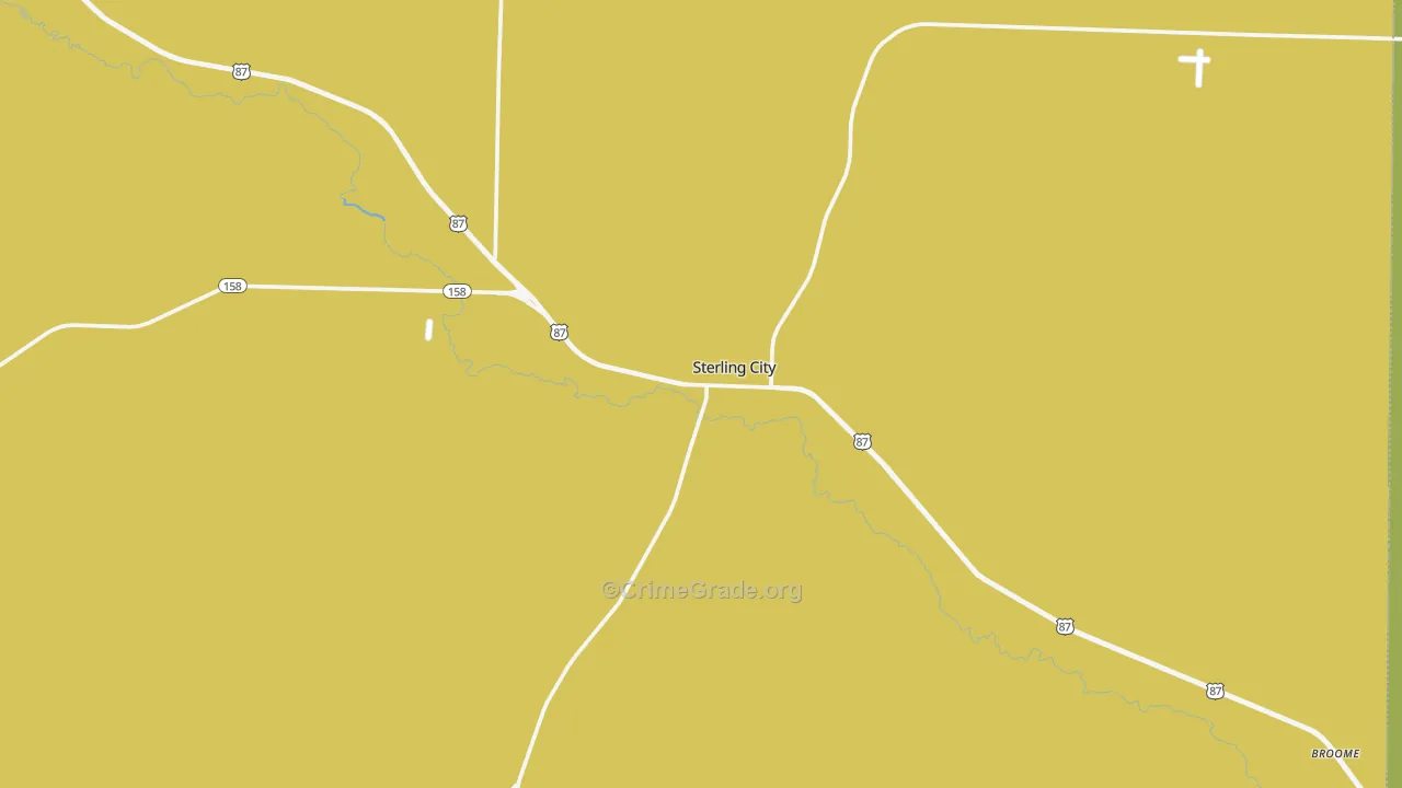 Sterling County, TX Map of Assault Rates