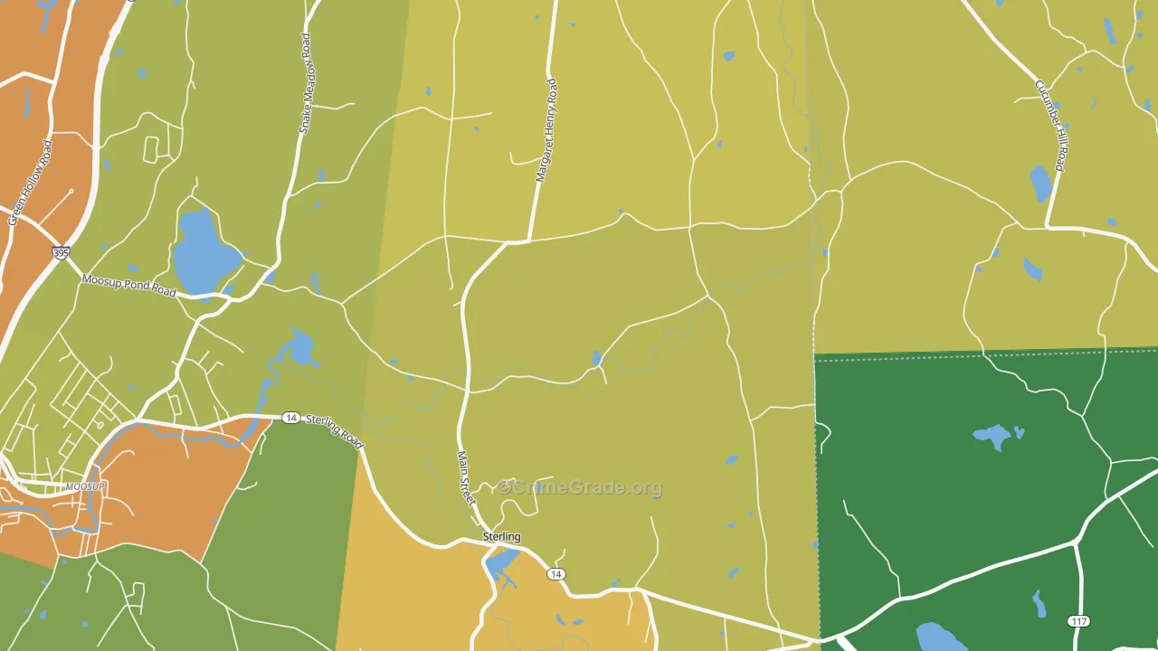 Sterling, CT Map of Assault Rates