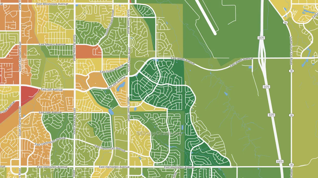 Sterling Hills, Aurora, CO Map of Assault Rates