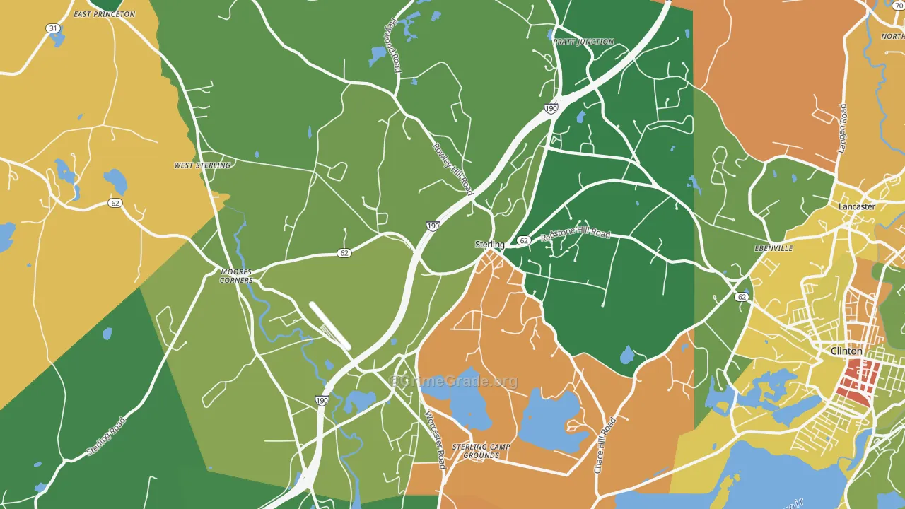 Sterling, MA Map of Assault Rates
