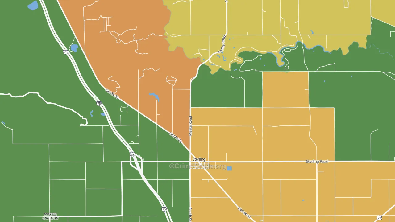 Sterling, MI Map of Assault Rates