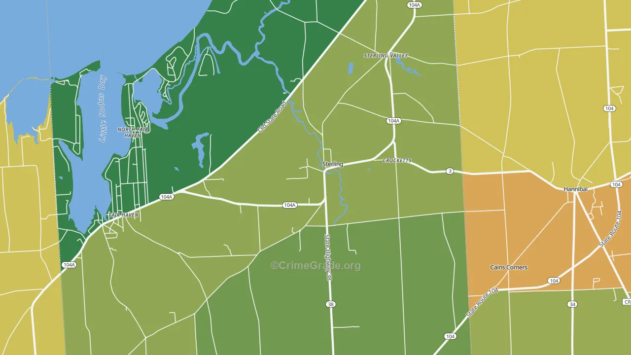 Sterling, NY Map of Assault Rates