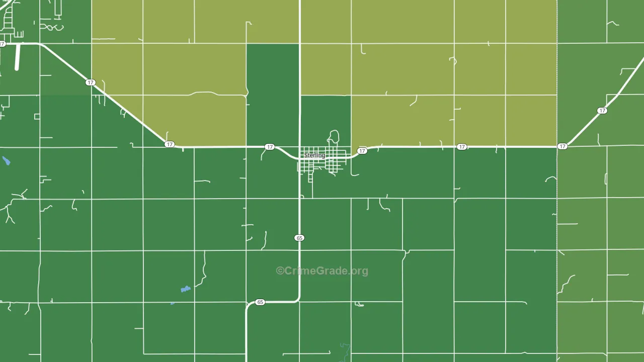 Sterling, OK Map of Assault Rates