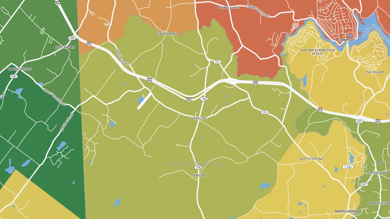 Sterling, PA Map of Assault Rates