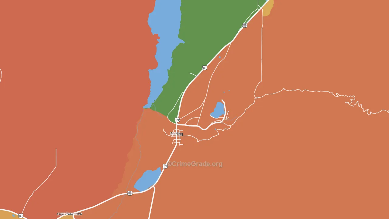Sterling, UT Map of Assault Rates