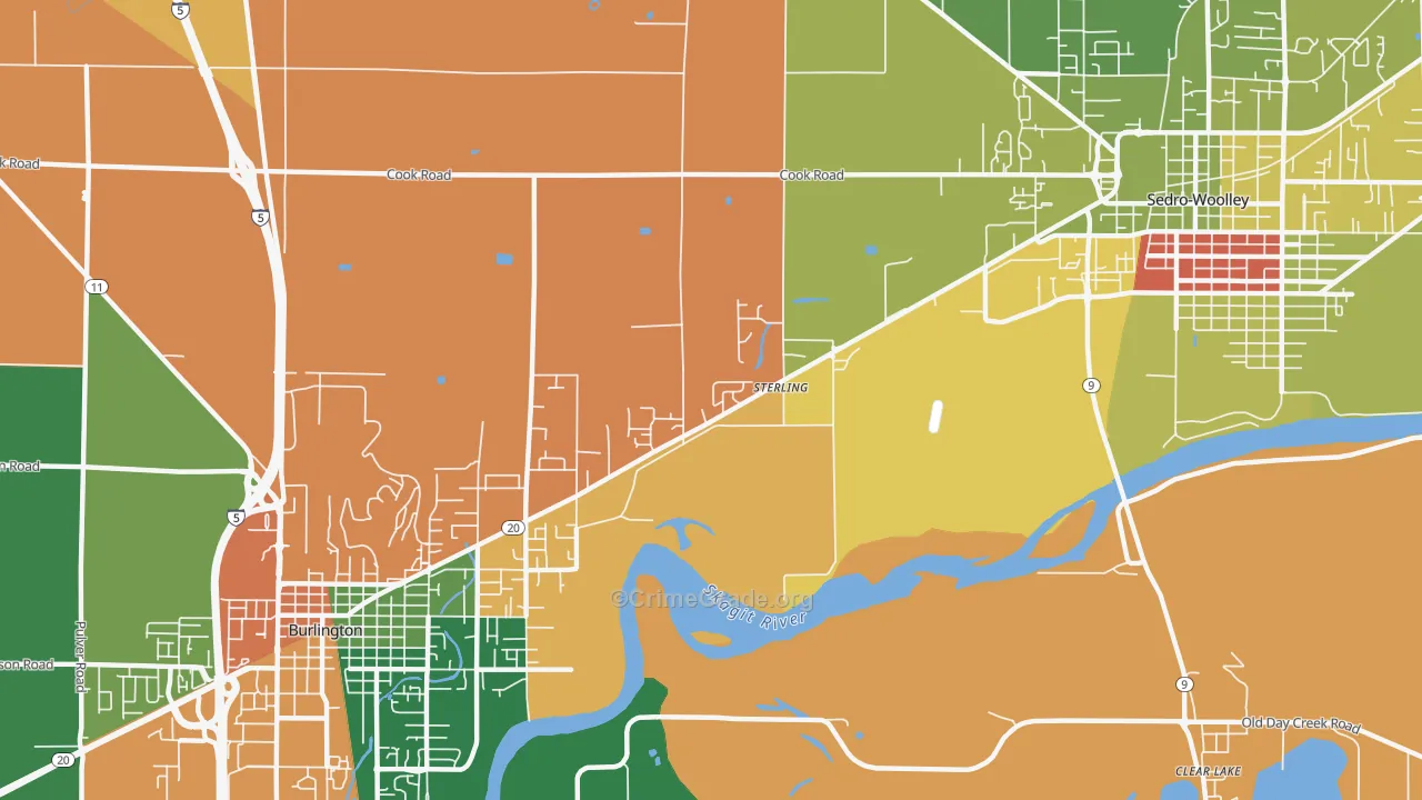 Sterling, WA Map of Assault Rates