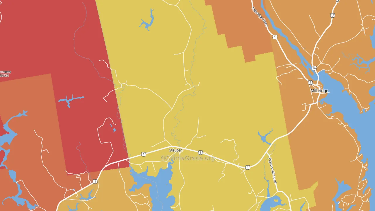 Steuben, ME Map of Assault Rates