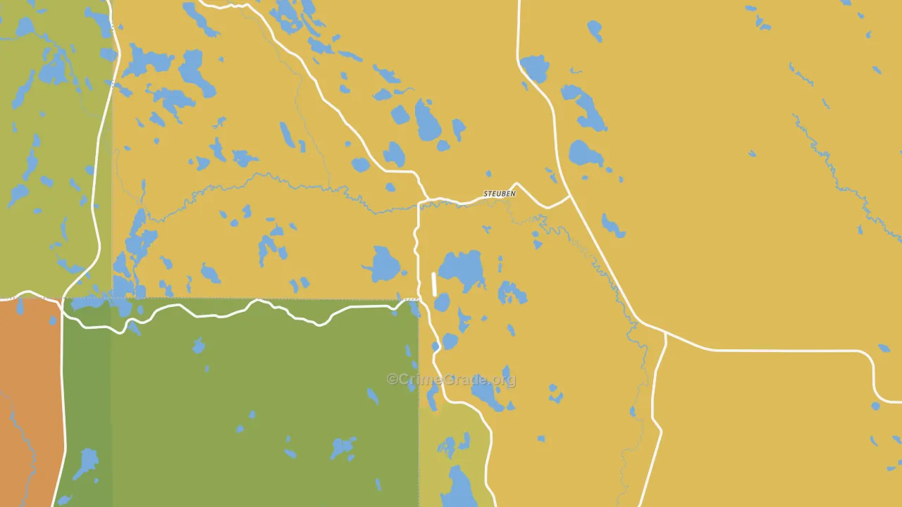 Steuben, MI Map of Assault Rates
