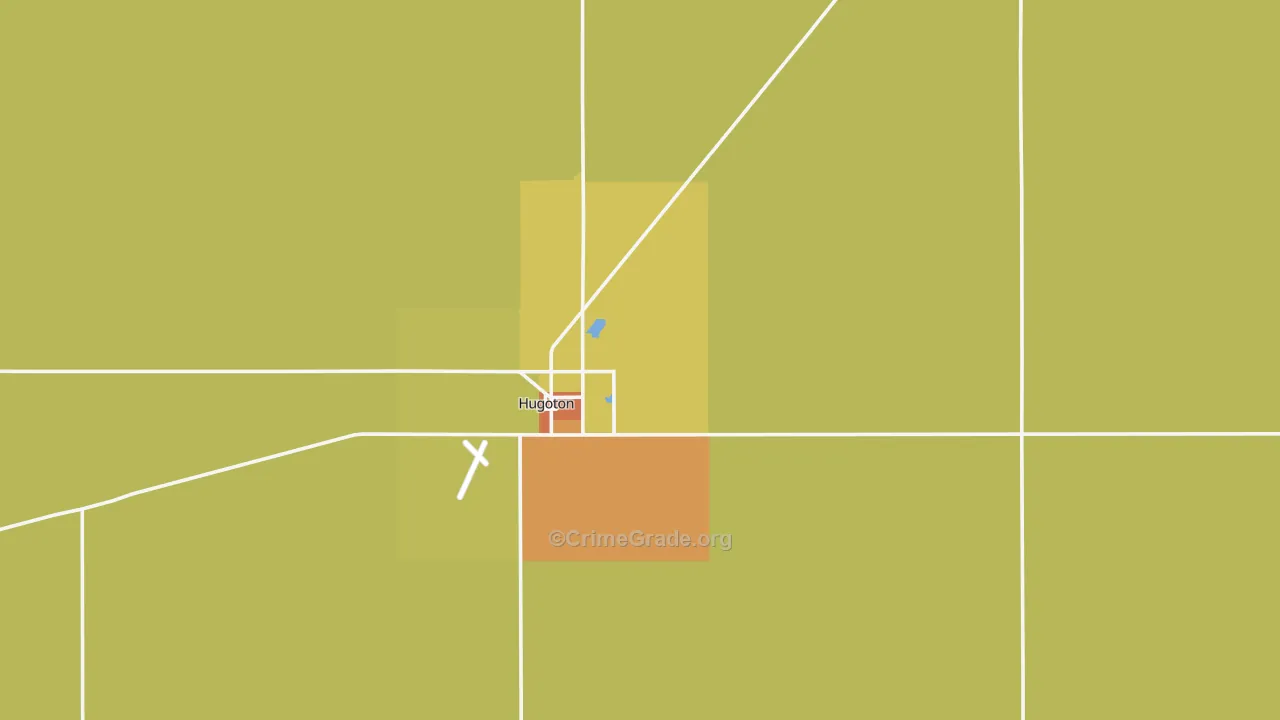 Stevens County, KS Map of Assault Rates