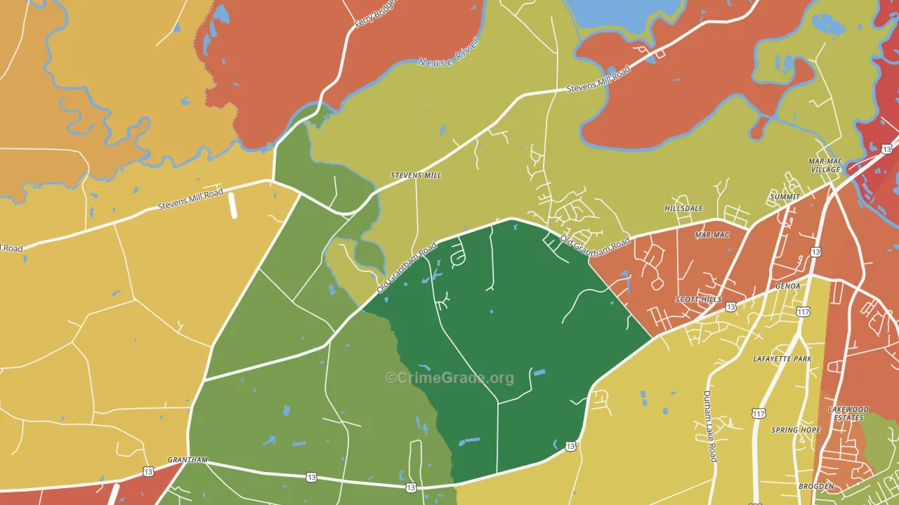 Stevens Mill, NC Map of Assault Rates
