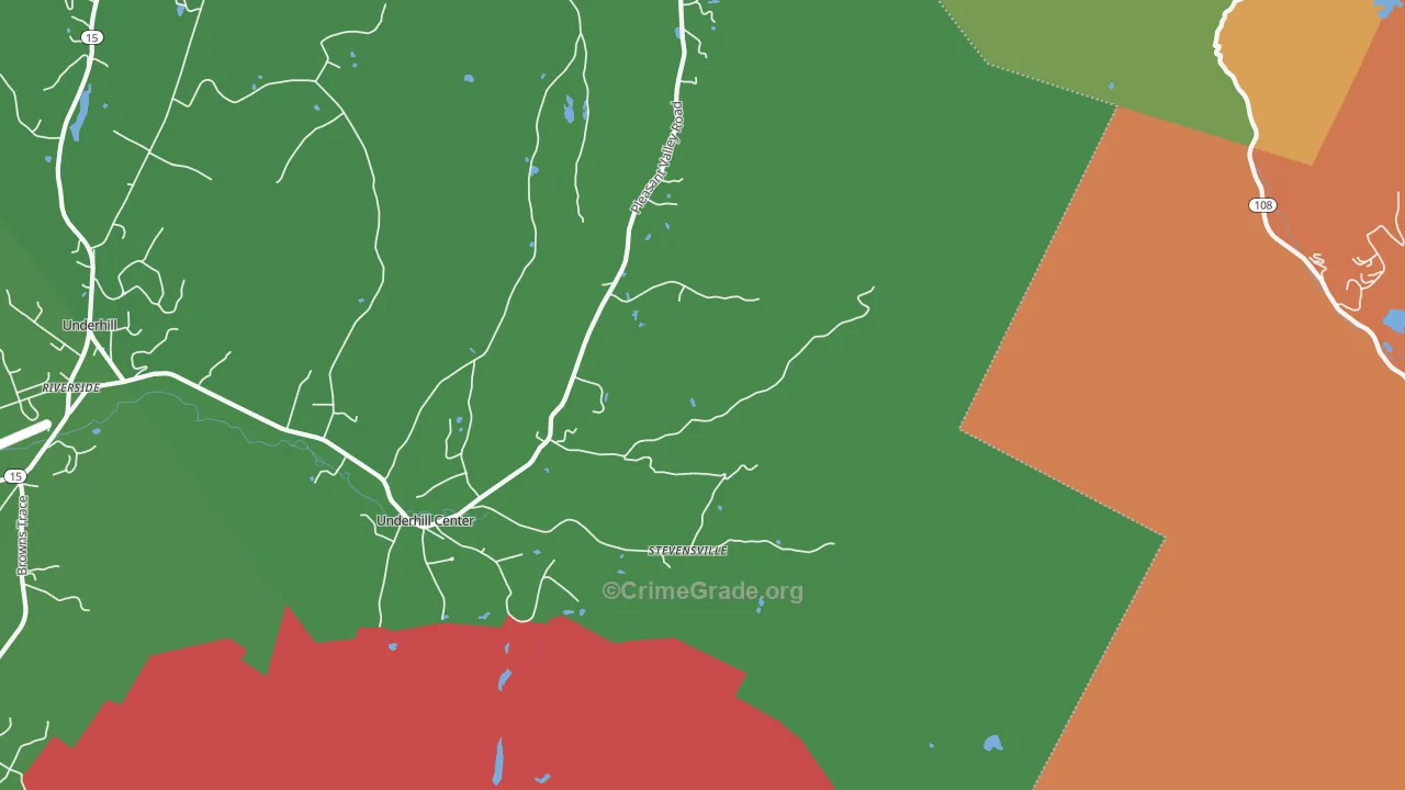 Stevensville, VT Map of Assault Rates