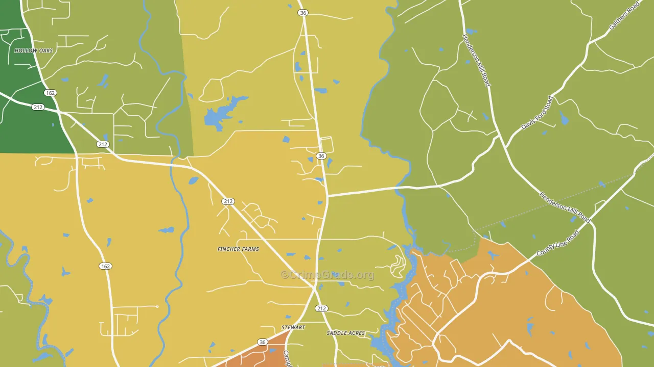 Stewart, GA Map of Assault Rates