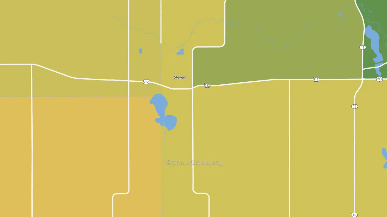 Stewart, MN Map of Assault Rates