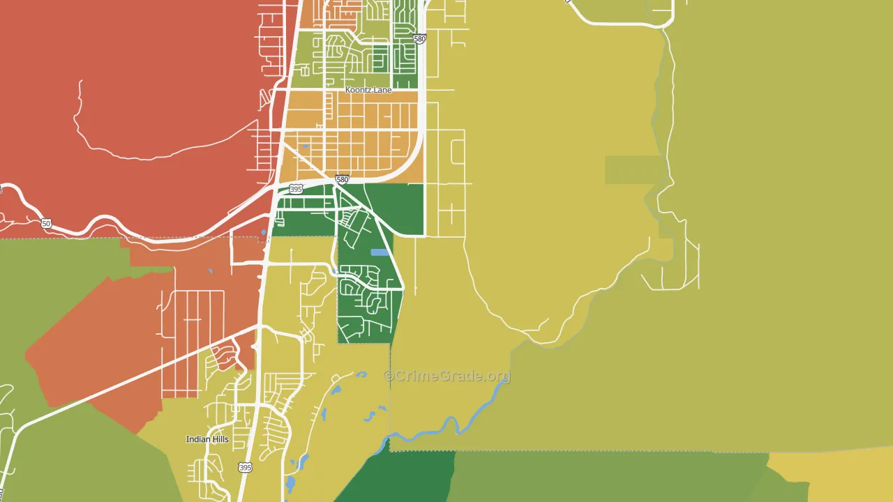Stewart, NV Map of Assault Rates