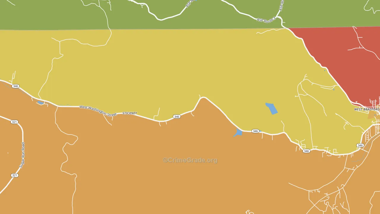 Stickney, PA Map of Assault Rates