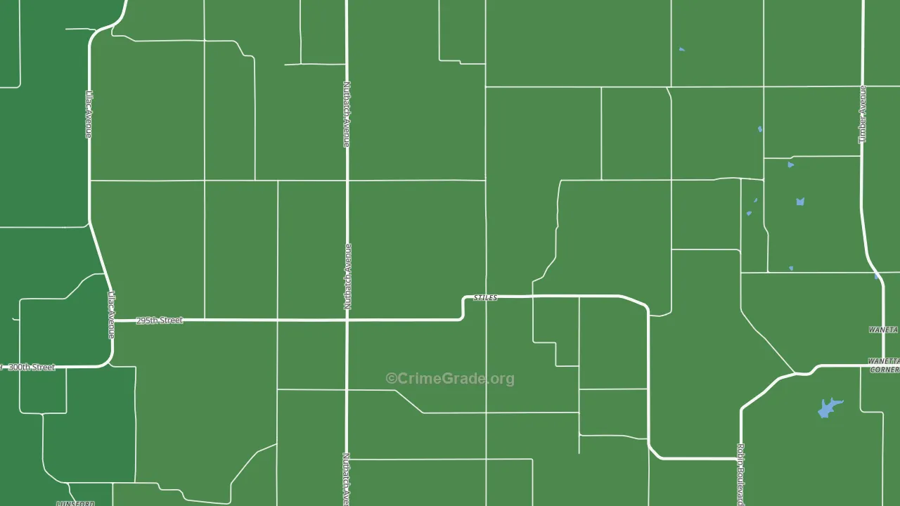 Stiles, IA Map of Assault Rates