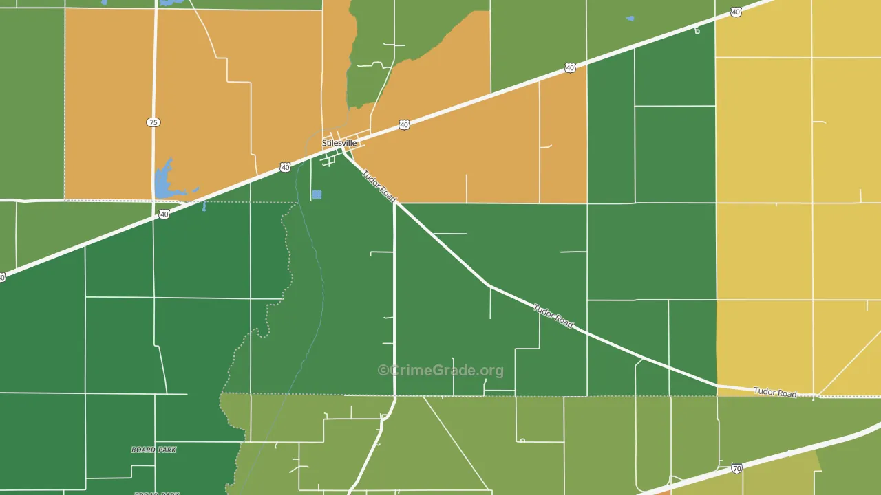 Stilesville, IN Map of Assault Rates