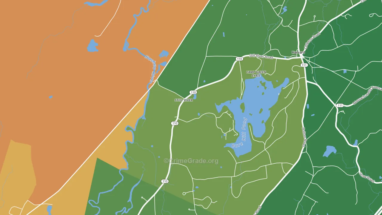 Still River, MA Map of Assault Rates