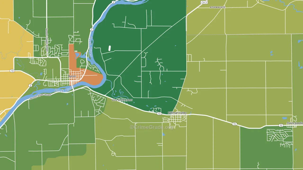 Stillman Valley, IL Map of Assault Rates