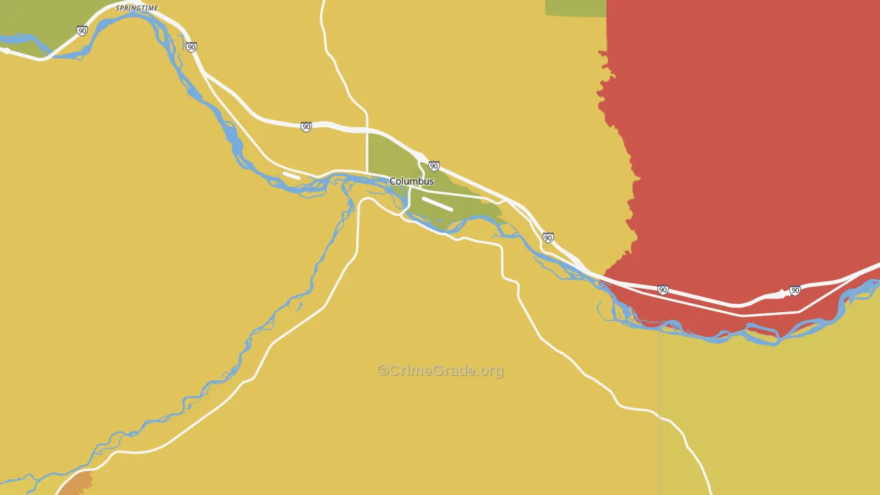 Stillwater County, MT Map of Assault Rates