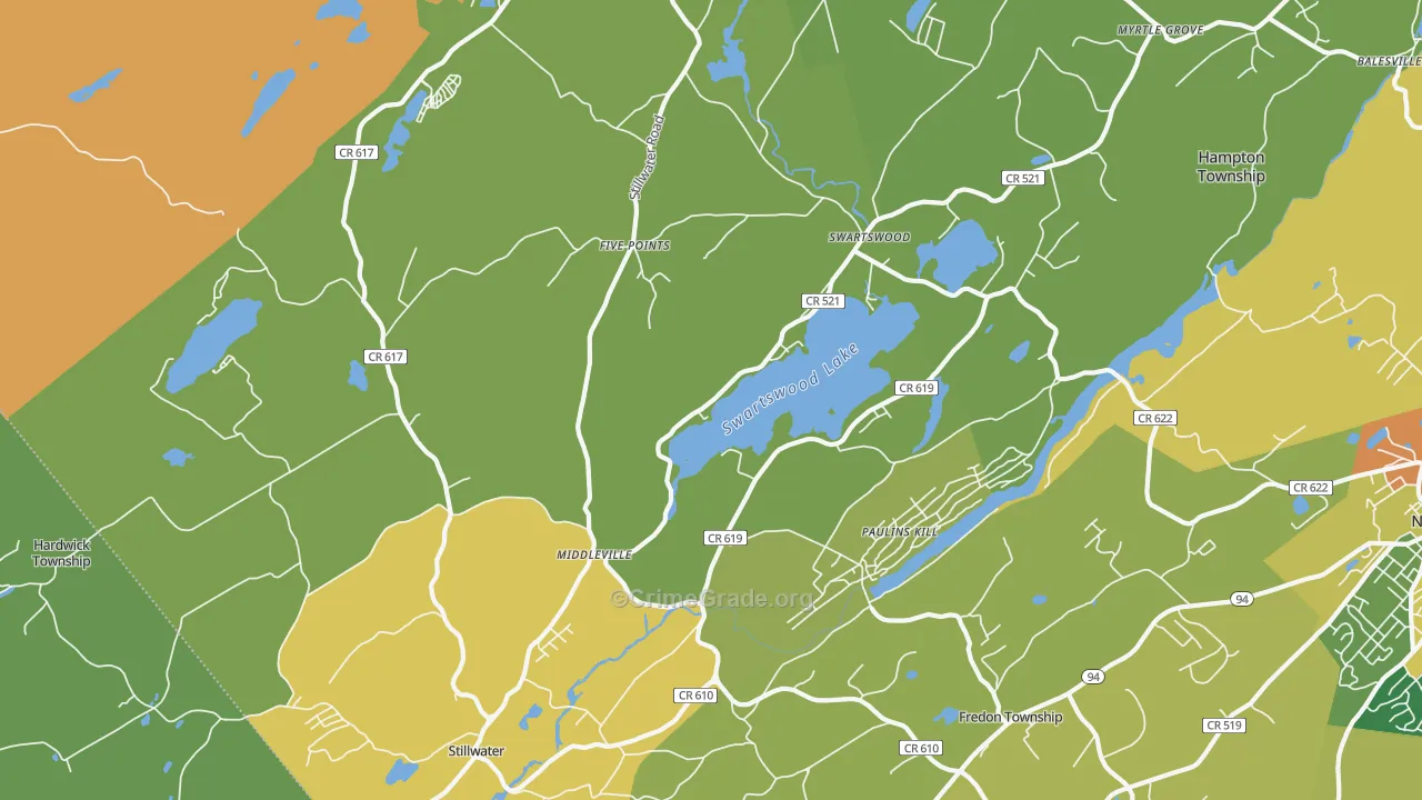 Stillwater, NJ Map of Assault Rates
