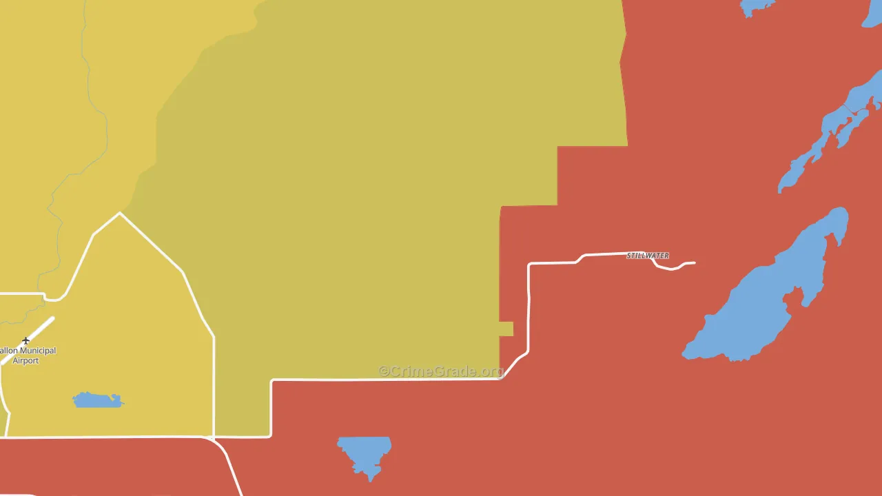 Stillwater, NV Map of Assault Rates