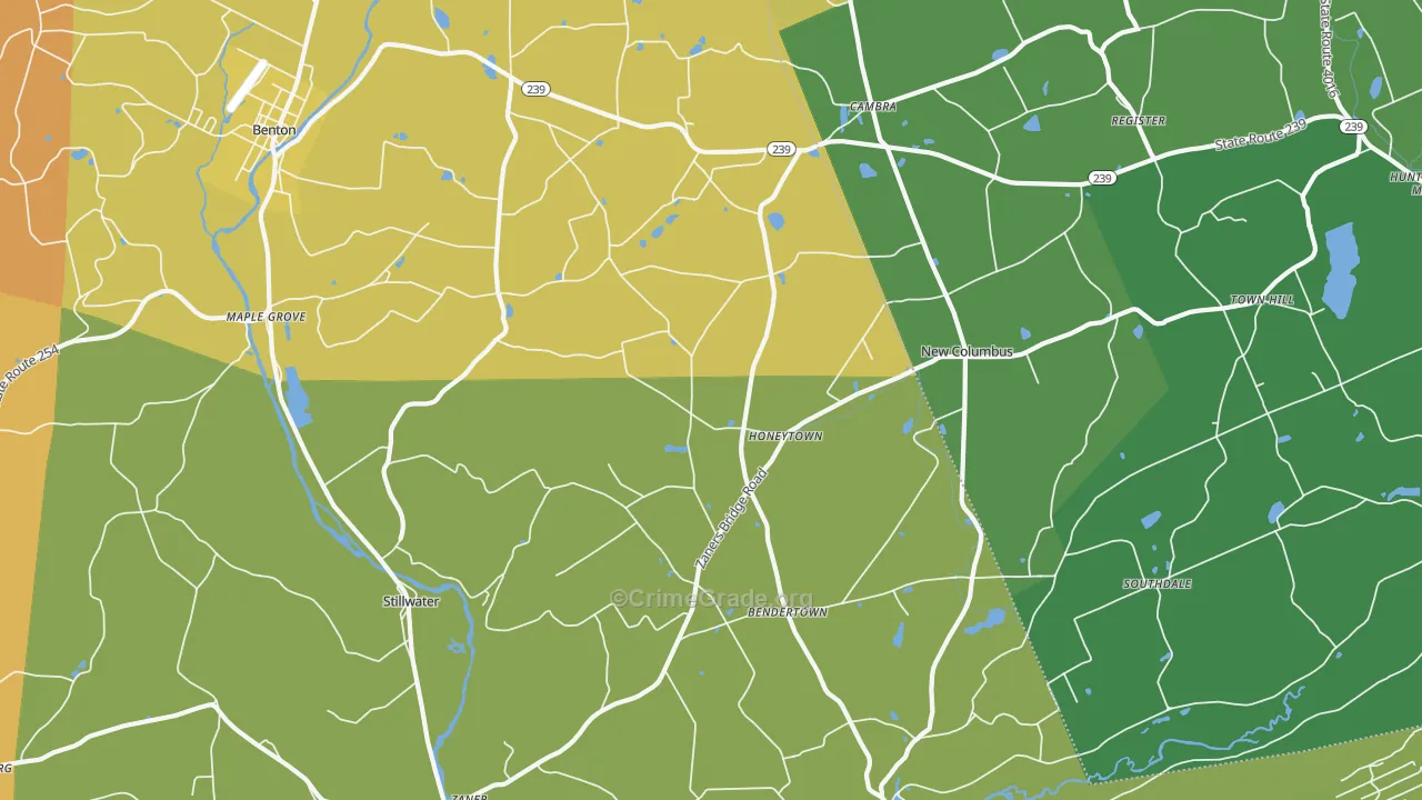 Stillwater, PA Map of Assault Rates