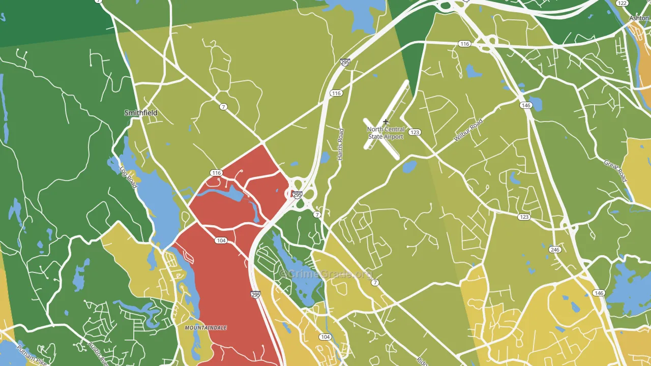 Stillwater, RI Map of Assault Rates