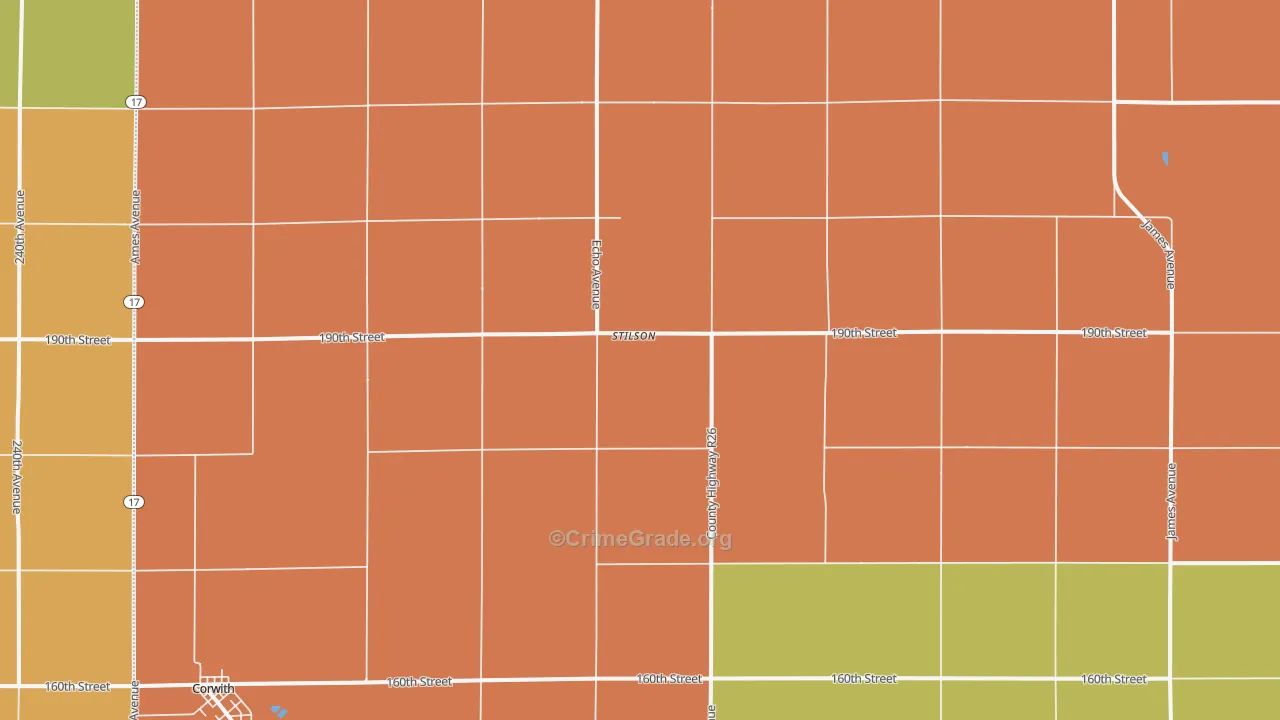 Stilson, IA Map of Assault Rates