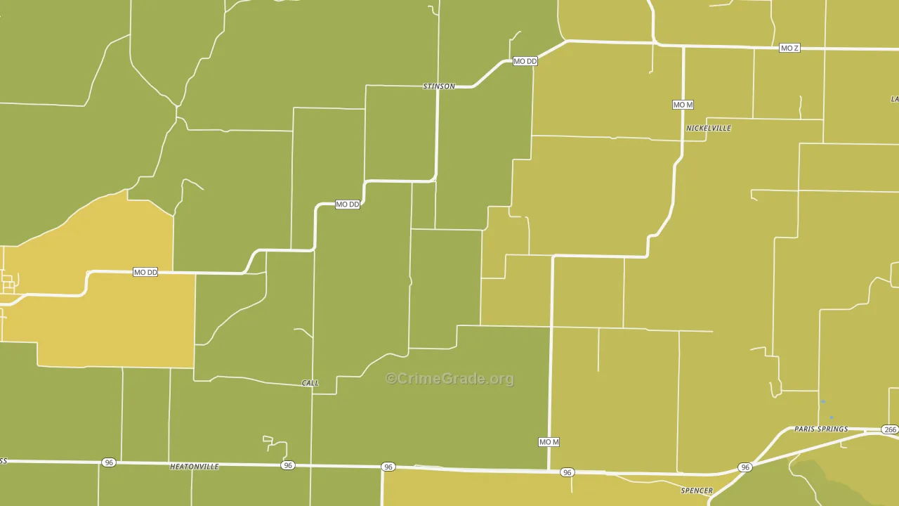 Stinson, MO Map of Assault Rates
