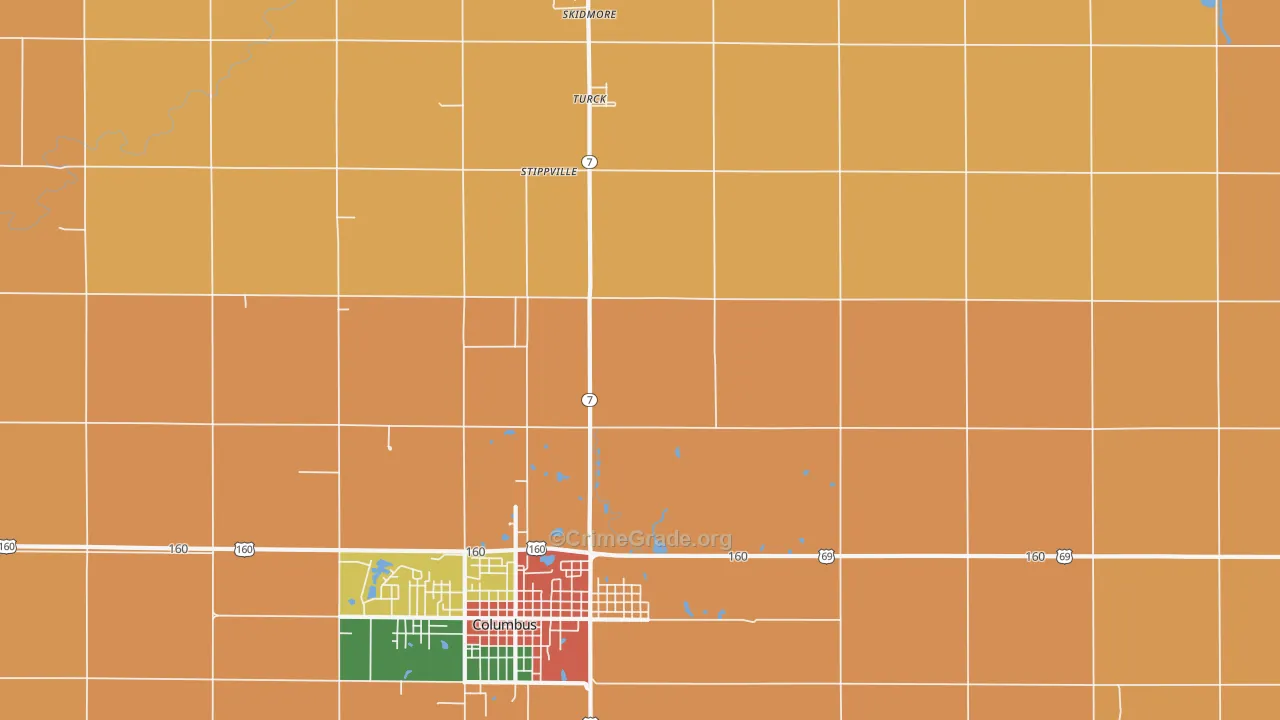 Stippville, KS Map of Assault Rates