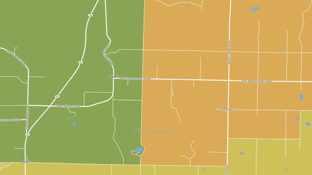 Stittsville, MI Map of Assault Rates