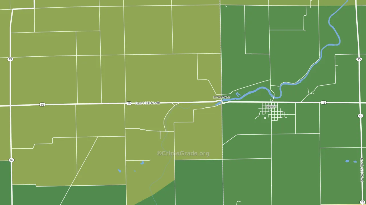 Stockdale, IN Map of Assault Rates