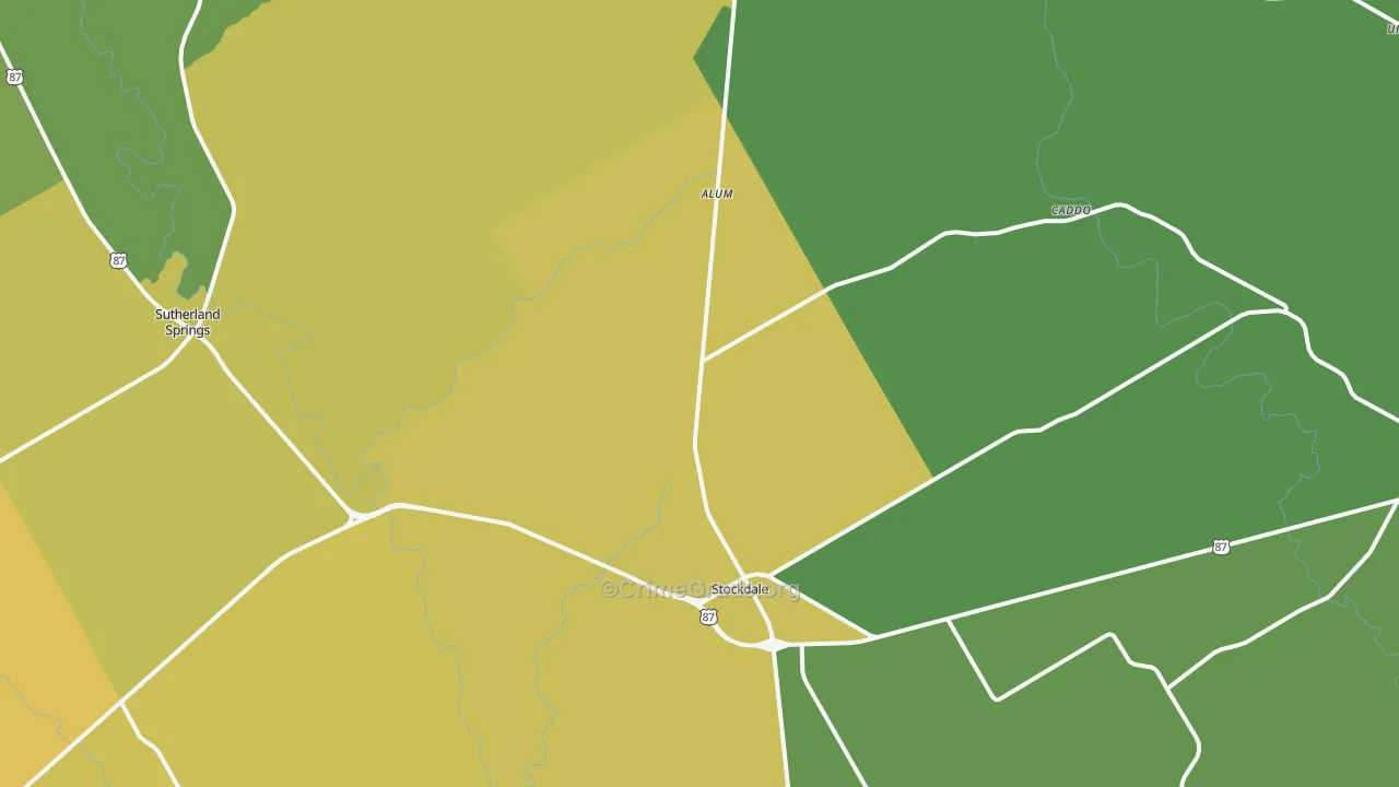 Stockdale, TX Map of Assault Rates