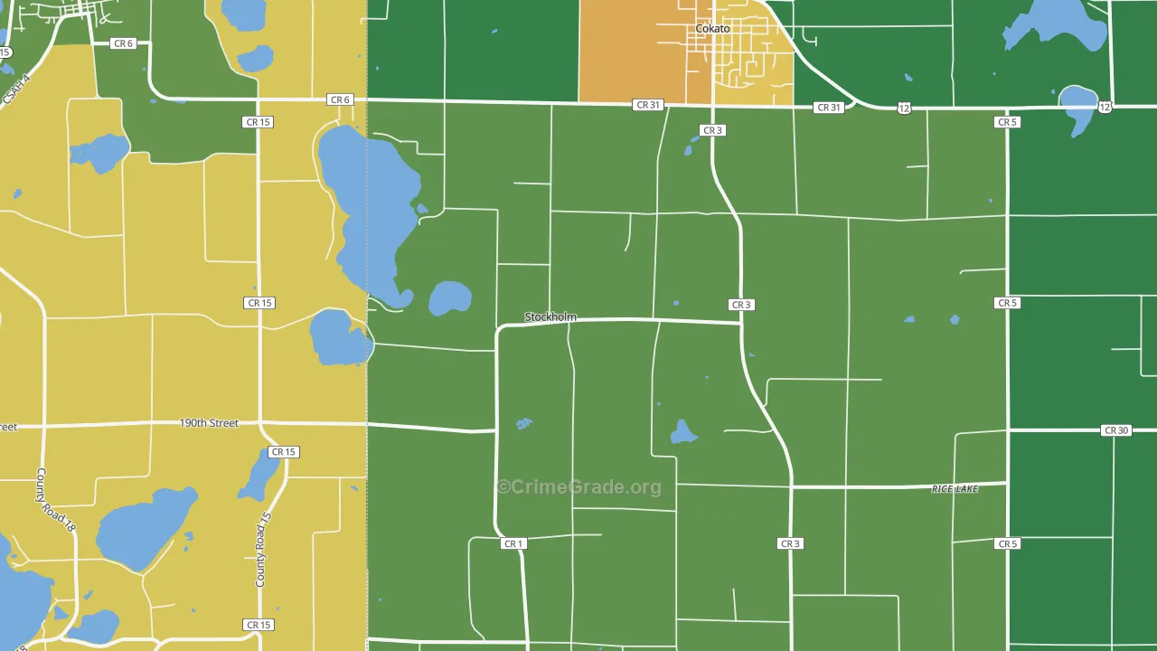 Stockholm, MN Map of Assault Rates