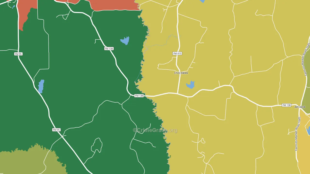 Stockman, TX Map of Assault Rates
