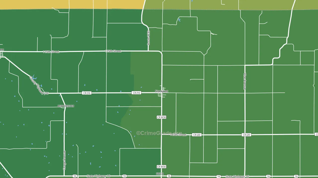 Stockport, IA Map of Assault Rates