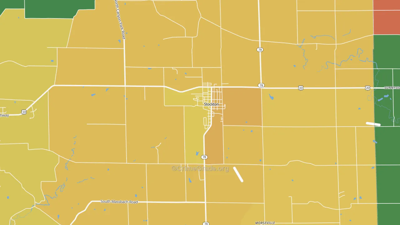 Stockton, IL Map of Assault Rates