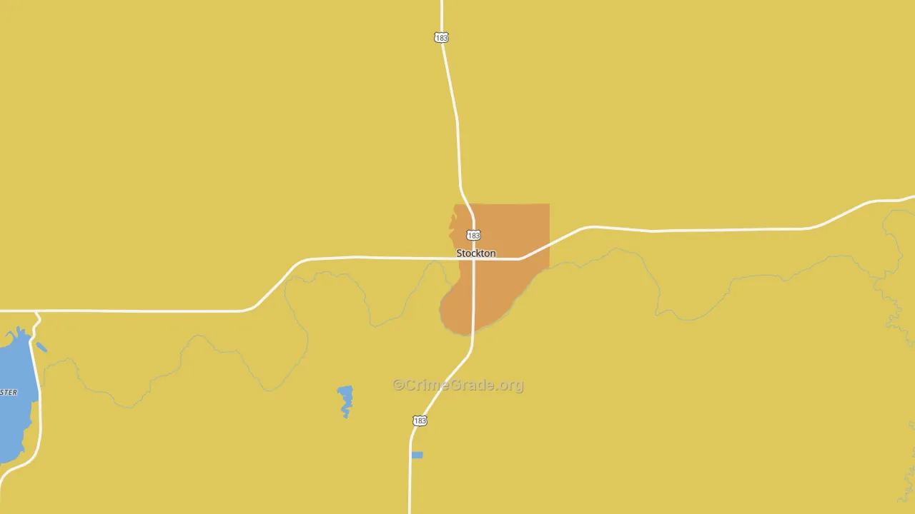 Stockton, KS Map of Assault Rates