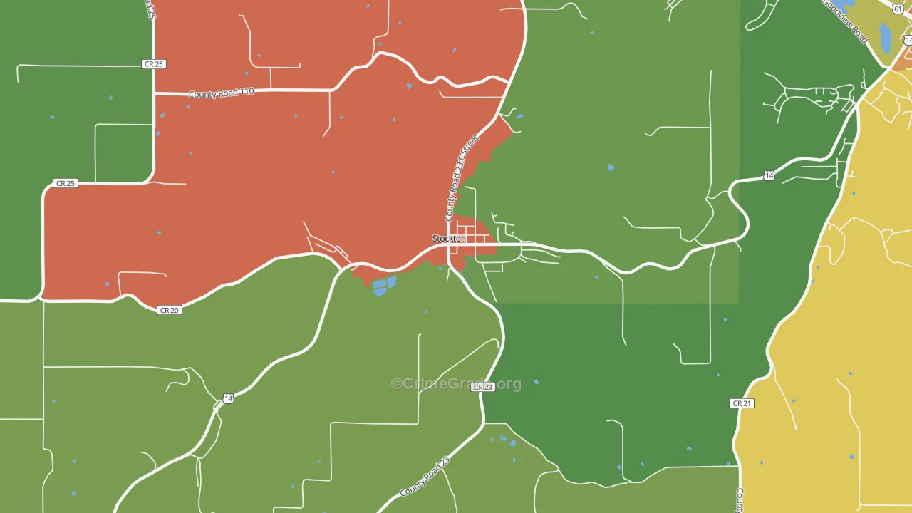 Stockton, MN Map of Assault Rates