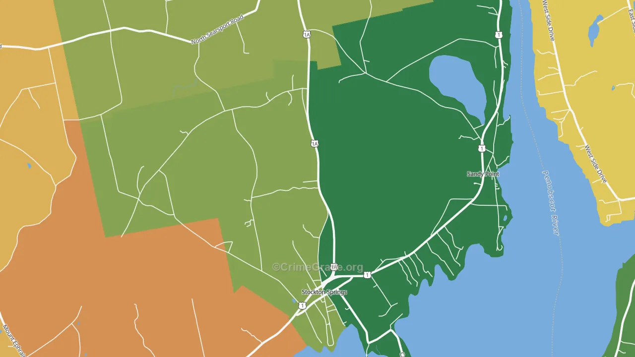 Stockton Springs, ME Map of Assault Rates