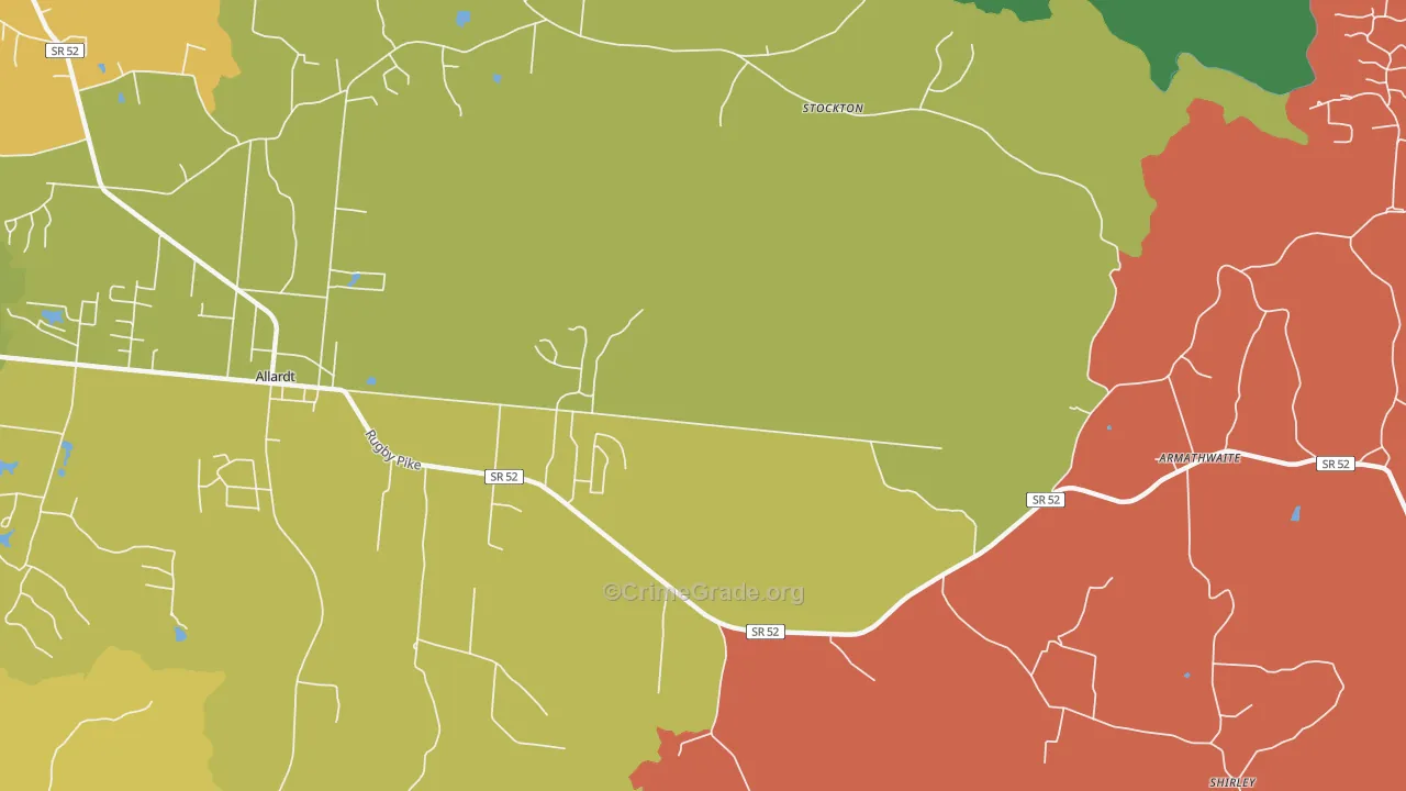 Stockton, TN Map of Assault Rates