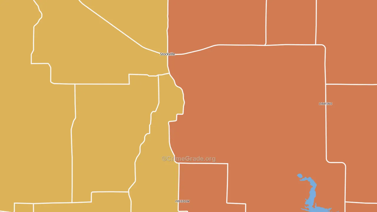 Stockville, NE Map of Assault Rates