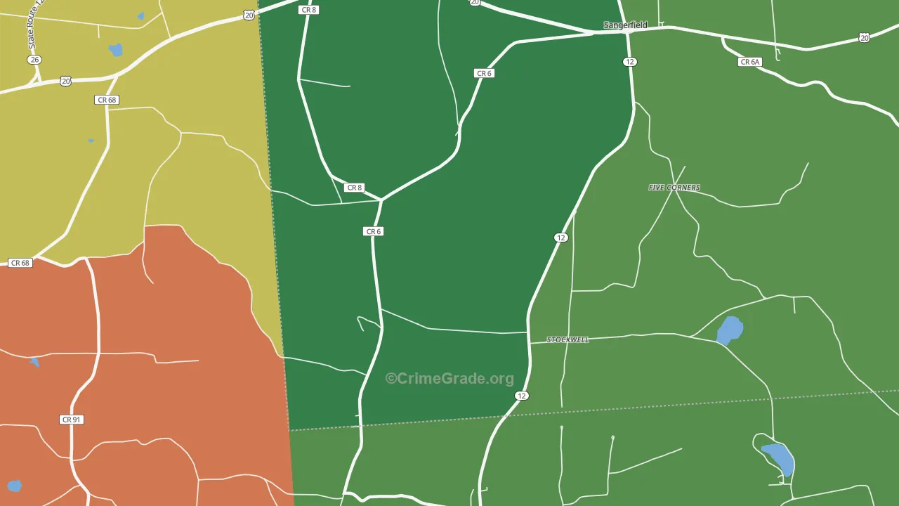 Stockwell, NY Map of Assault Rates