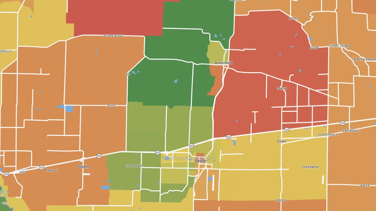 Stoddard County, MO Map of Assault Rates